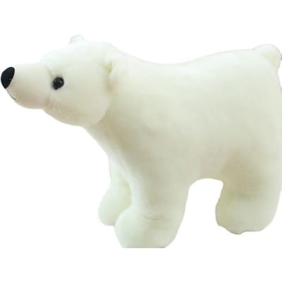 20/25/35/45cm Super Mignonne Famille d'Ours Polaires Peluche Enfant Jouet Apaisant Ours Blanc Pur Tissu Doux Poupée Cadeau pour Enfants 20cm blanc