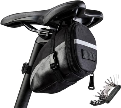 Ibenzoa® Reflecterende zadeltas met multitool voor diverse fietstypen en eenvoudige installatie