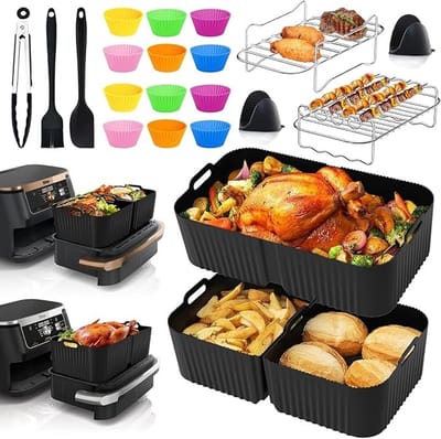 Siliconen Accessoireset voor Heteluchtfriteuse - 22 Delig