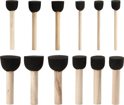 Foam Tamponeerstokjes, L: 9-10 cm, d 13+20+25+35 mm, 12 stuk/ 1 doos