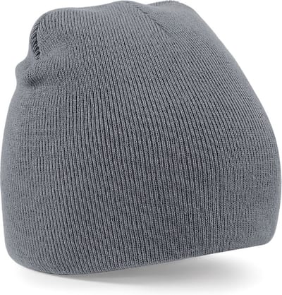 Beechfield Beanie Wintermuts - grijs - warme gebreide muts - volwassenen - 100% polyacryl