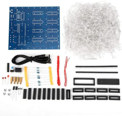 DIY 3D LED Cube Kit - Creatieve Elektronica Set voor Handgemaakte Verlichting en Cadeaus, 8x8x8 cm, Geschikt voor Hobbyisten en Technische Liefhebbers