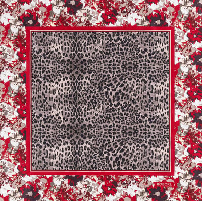 ROECKL sjaal Wild Gallery Scarf Multi Red bruine