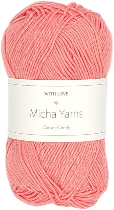 Micha Yarns - 100% katoen haakgaren - 5 bollen haakkatoen - 5 x 50gram - 170meter per bol - Koraal (023)