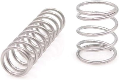 Compressieveer Set - Spiraalveren Staal - Productie Montage - Niet Corrosief - 8mm Buitendiameter - Zilverkleurig