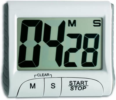 SnelShoppen - Digitale Eierkoker Timer, Stopwatch, 99 Min, Groot Display, Magnetisch, Compact, Wit, Keukenaccessoire voor Koken en Bakken