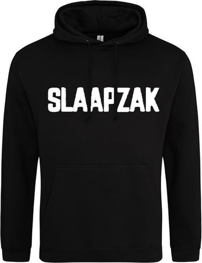 SLAAPZAK Hoodie | Sweater | Capuchon | Trui | Hooded | Print | Zwart | Maat L