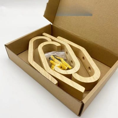 4/6 stuks Natuurlijk Houten Kledinghanger Wandmontage Jashaak Decoratieve Sleutelhouder Hoed Sjaal Handtas Hanger Organizer voor Thuis brown