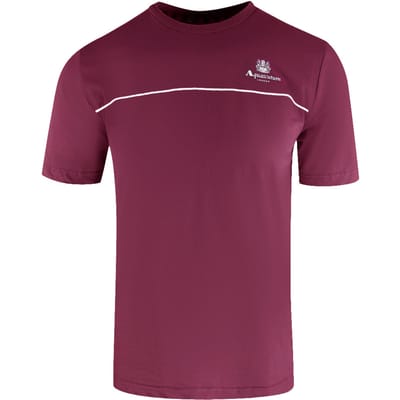Aquascutum Active Piping Design Bordeauxrood T-shirt