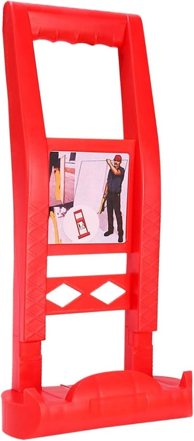 Gipsplaatdrager - Plaatlift - Arbeidsbesparend Transport - Antislip Handvat - 365 x 21 x 84 cm - Rood