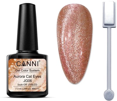 Canni UV Cat Eye Gellak JG06 met Magneet - 7.5 ml - Glitter Gellak - Cat Eye Gellak - Cat Eye Magneet - Gellak Cat Eye - Magneet Cat Eye Gellak - Gellak Kleuren - Canni Gellak - Gellak Nagellak