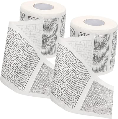 Toiletpapier Ringen - Papieren Rol - Decoratief Gebruik - Speels Patroon - 9.5 cm