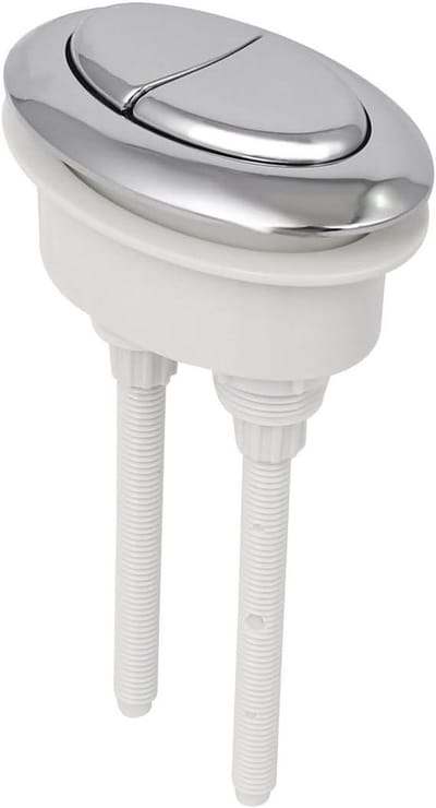 Toilet Knop - Spoelknop - Toilet Reparatie - Dubbele Spoel Functie - 76x50x135mm - Zilver Wit