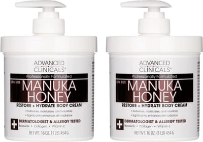 Advanced Clinicals Manuka Honey Face & Body Cream – Voedende Crème met Manukahoning – 908 g