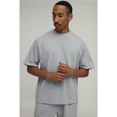 Oversized Premium 280gsm T-Shirt | Grey Marl | Size XS