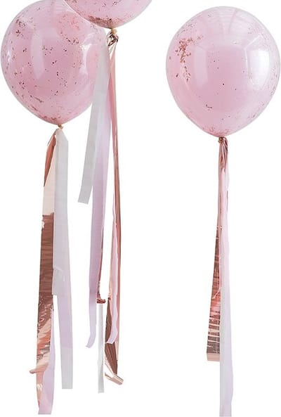 Ballon Staart - Slinger - Streamer Rosé Goud Roze - Ginger Ray