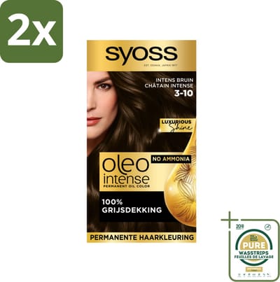 Syoss Oleo Intense - Haarverf - 3-10 - Intens Bruin - 115ml x 2