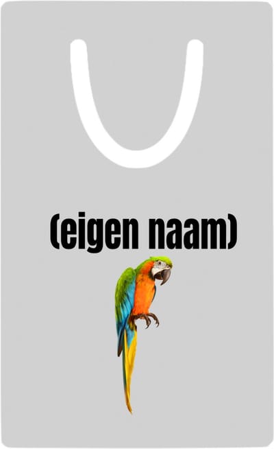 Hacebo® - papegaai met eigen naam metalen boekenlegger - Papegaai - papegaai liefhebbers - iemand die houdt van papegaaien - verjaardag - cadeau - kado Bladwijzer boekenleggers - 7.6 cm x 5cm