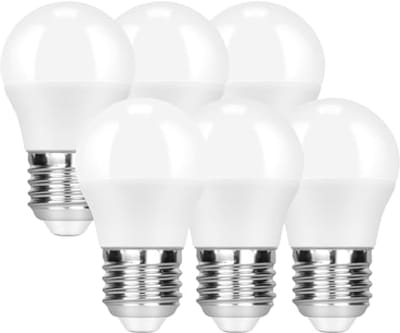 6 stuks E27 LED-lampen warm wit 5W – Golfbal lamp voor 50W halogeenvervanging, druppelvorm, 2700K, 240 graden