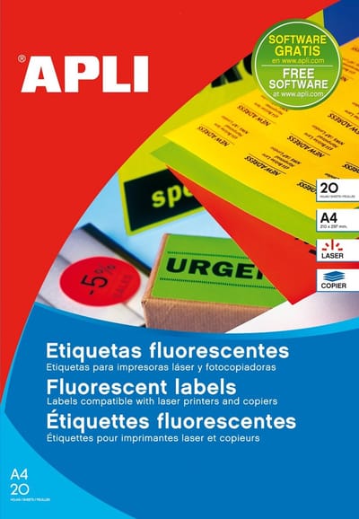 APLI Etiketten / Labels rond 60mm - Oranje