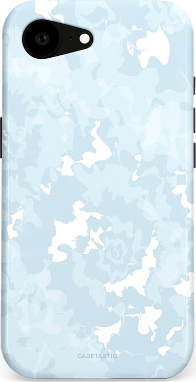 Casetastic Hoesje Geschikt voor Apple iPhone 16e Magsafe - Stijlvolle Beschermende Duo-layer Case - Blauwe wervels