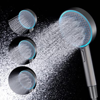 Verlichte Douchestraal met Zelfreinigende Nozzle, 3 Instellingen, Handdouche en LED Verlichting voor een Luxe Douche-ervaring