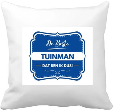 Akyol - de beste tuinman Kussen hoes - Werk - hovenier - werk - afscheidscadeau - verjaardagscadeau - kado - 40 bij 40 cm
