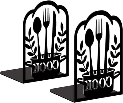 Decoratieve metalen boekensteunen voor zware boeken, modern design, 13,5 x 10,9 x 20,1 cm, ideaal voor huisdecoratie, boekenplank en kantoor, 1 paar