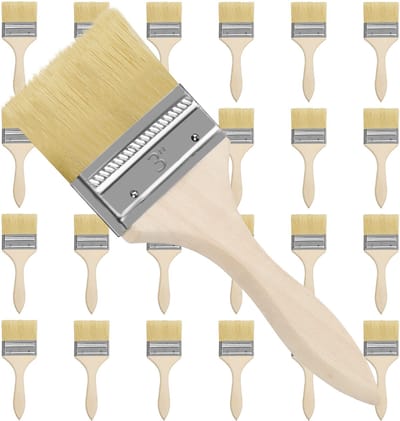 Dailygoods- Verfkwasten Set van 24 - Borstelkop 7,62 cm - Totale