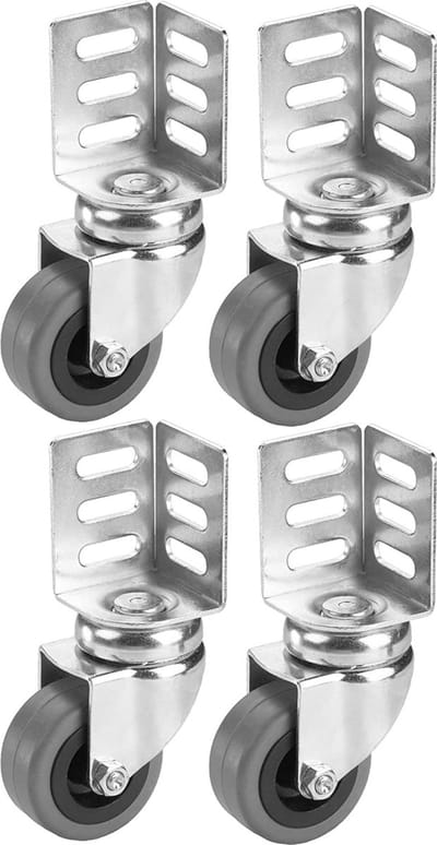 Zwaarlast Zwenkwielen / Trolley Wielen voor Meubels - Rubberen Zware Wielen - Heavy Duty Castors /Transportwielen - 40kg