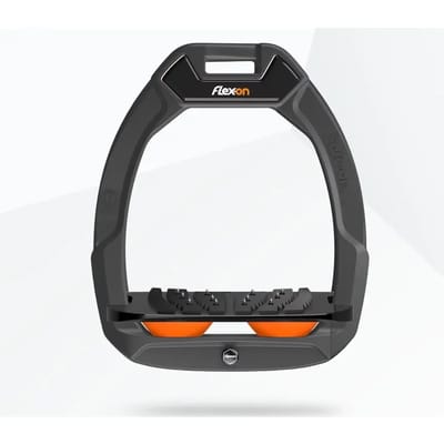 Veiligheidsbeugels Paardrijden Incliné Ultra Grip Antraciet/Zwart/Oranje Flex-On Safe-On