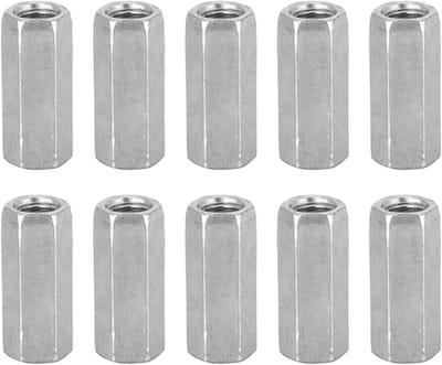 M8 x 30 Hex Moeren van Gegalvaniseerd Koolstofstaal, 10 Stuks, Voor Industriële Bevestiging en Montage
