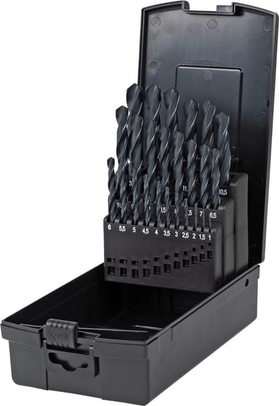 STIER DIN 338 Spiraalboorset in Cassette - HSS-R - 1-13 mm - 25-delig