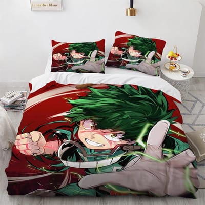 Nieuwe Anime My Hero Academy Beddengoed Set Anime Personages Dekbedovertrek 3D Cartoon Polyester Dekbedovertrek Queen King Size Kinderen Jongens 200x200cm 3pcs