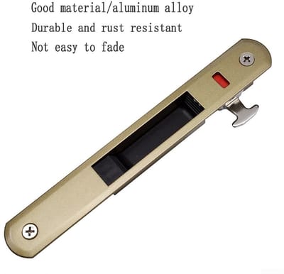 Dailygoods- Schuifdeurslot Zinklegering - Vergrendeling - Duurzaam - Veilig - Handvat - 198 x 28 mm - Deurslot