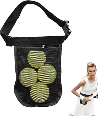 Tennisbal-riemtas, tas voor tennisballen, draagbare tas voor sportaccessoires met ademende zakken voor honkbal, golf en sportschool
