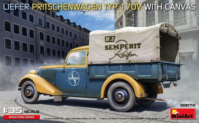 MiniArt - 1/35 LIEFER PRITSCHENWAGEN T.170V W/CANVAS - modelbouwsets, hobbybouwspeelgoed voor kinderen, modelverf en accessoires