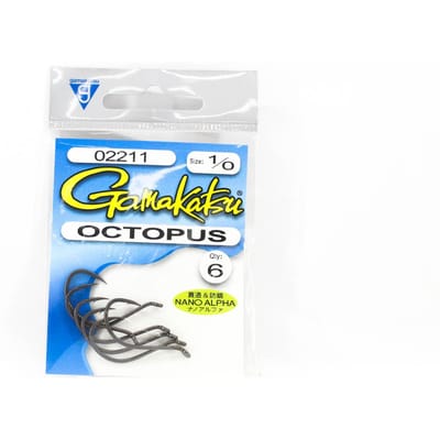 Gamakatsu Octopus Haak Nano Alpha Maat 1/0, 6 Per Pak (5070) white