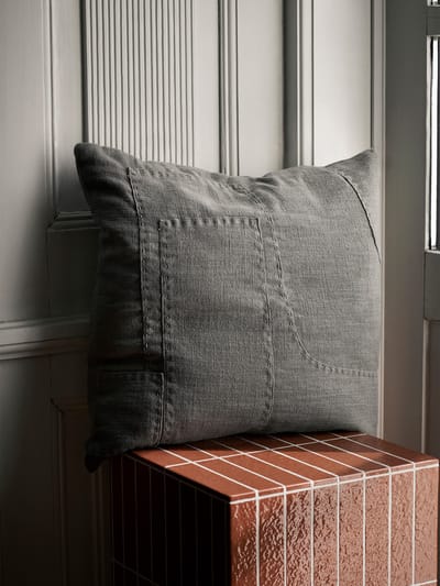 Ferm Living Verdomd kussen - blauw/grijs
