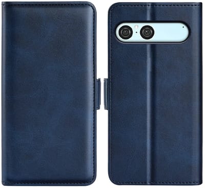 MobyDefend Hoesje - Geschikt voor Sony Xperia 10 VII - Luxe Wallet Book Case (Sluiting Zijkant) - Blauw