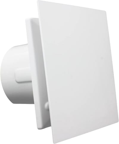 Ventilator met Timer - Afzuigventilator Badkamer - Vochtige Ruimtes Ventileren - Stille Werking 25 dB - 100mm Aansluiting - Wit