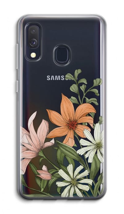 Case Company® - Hoesje geschikt voor Samsung Galaxy A40 hoesje - Floral bouquet - Soft Cover Telefoonhoesje - Bescherming aan alle Kanten en Schermrand