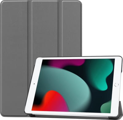 Hoesje Geschikt voor Apple iPad 8 (2020) - 10.2 inch - 8e Generatie - Dun & Stevig - Trifold Bookcase - Hard Cover - Hardcover Book Case - Tablet Hoes - Grijs