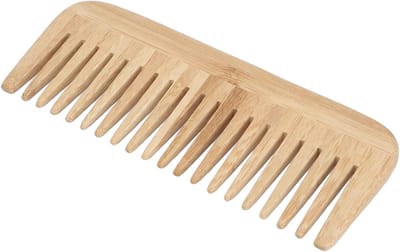 Bamboe Kam - Grof Tand Kam - Haar Styling - Flexibele Constructie - 16.5 cm - Natuurlijk Bamboe