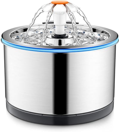 Drinkfontein RVS - Kattenfontein - Waterfontein - Waterdispenser - 2.5 Liter - zilver