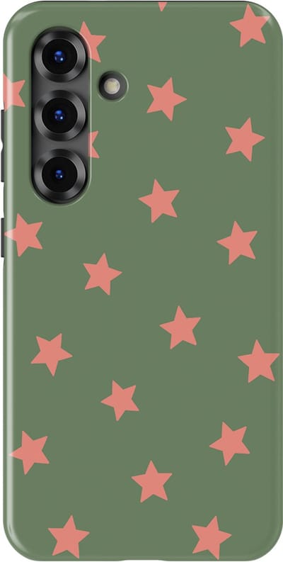 DripCase Hoesje Samsung Galaxy S25 FE | Sterren Design | Magnetisch Opladen | 2-in-1 Ontwerp | Stars Backcover Pink Moss