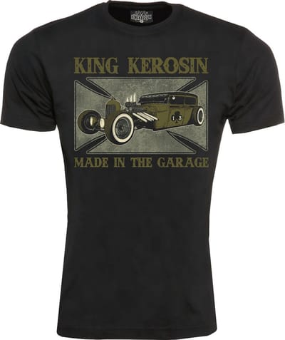 King Kerosin T-shirt Made In The Garage, zwart