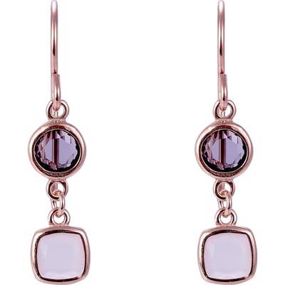 Orphelia ZO-7410 - Oorhangers Pastel - Zilver 925 Rosé - Multicolor Stenen - 3 cm