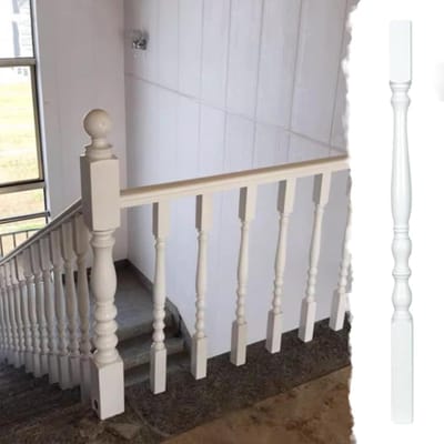 Houten Baluster - Trap Spil - Traprenovatie - Massief Hout - Hoogte 95cm - Wit