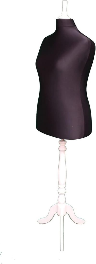 Deluxe Vrouwelijke Dressuurmannequin Maat 18 - 44/46 - Taille-buste met Verstelbare Draaischijf en Houten Statief